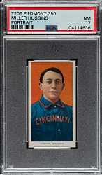 1909-1911 T206 White Border Miller Huggins Portrait PSA NM 7
