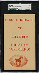1922 Oorang Indians vs. Columbus Government Postcard SGC Authentic - Jim Thorpe Coach