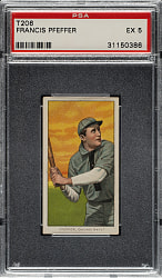 1909-1911 T206 White Border Francis Pfeffer PSA EX 5 - Sovereign 460 Back