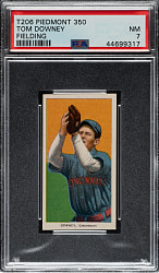 1909-1911 T206 White Border Tom Downey Fielding PSA NM 7