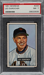 1951 Bowman #233 Leo Durocher PSA NM 7