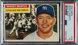 1956 Topps #135 Mickey Mantle Gray Back PSA VG 3