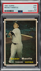 1957 Topps #95 Mickey Mantle PSA VG+ 3.5