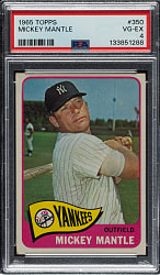 1965 Topps #350 Mickey Mantle PSA VG-EX 4