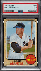 1968 Topps #280 Mickey Mantle PSA EX+ 5.5