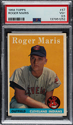 1958 Topps #47 Roger Maris Rookie PSA VG+ 3.5