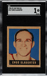 1948-1949 Leaf #127 Enos Slaughter Short Print SGC POOR 1