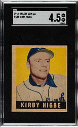 1948-1949 Leaf #129 Kirby Higbe Short Print SGC VG/EX+ 4.5