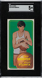 1970-1971 Topps Basketball #123 Pete Maravich Rookie SGC EX 5