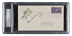 1939 Ford Frick Signed First Day Cover PSA/DNA MINT 9