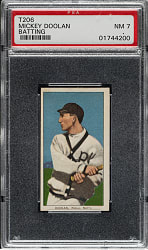 1909-1911 T206 White Border Mickey Doolan Batting PSA NM 7