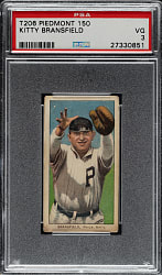 1909-1911 T206 White Border Kitty Bransfield PSA VG 3