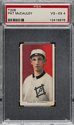 1909-1911 T206 White Border Pat McCauley Southern Leaguer PSA VG-EX 4