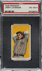 1909-1911 T206 White Border Jimmy Lavender PSA VG-EX 4
