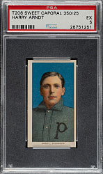 1909-1911 T206 White Border Harry Arndt PSA EX 5