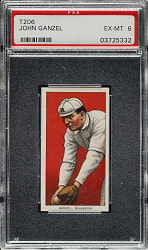 1909-1911 T206 White Border John Ganzel PSA EX-MT 6