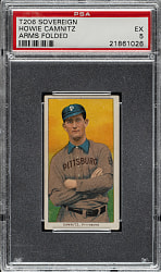 1909-1911 T206 White Border Howie Camnitz Arms Folded PSA EX 5 - Sovereign 350 Back