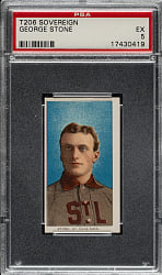 1909-1911 T206 White Border George Stone PSA EX 5 - Sovereign 350 Back