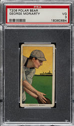1909-1911 T206 White Border George Moriarty PSA VG 3 - Polar Bear Back