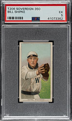 1909-1911 T206 White Border Bill Shipke PSA EX 5 - Sovereign 350 Back