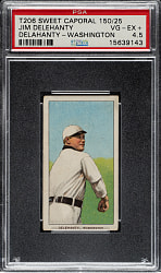 1909-1911 T206 White Border Jim Delehanty PSA VG-EX+ 4.5