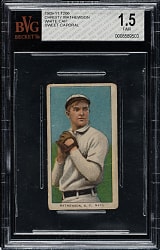 1909-1911 T206 White Border Christy Mathewson White Cap BVG FAIR 1.5