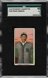 1909-1911 T206 White Border Frank Oberlin SGC VG 40