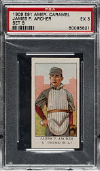 1909-1911 E91-B American Caramel James Archer PSA EX 5