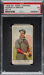 1909-1911 E91-B American Caramel Mordecai Brown PSA VG 3