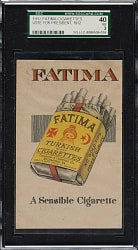 1913 Fatima Cigarettes Vote for President SGC VG 40