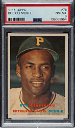 1957 Topps #76 Roberto Clemente PSA NM-MT 8