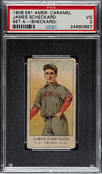 1909-1911 E91-A American Caramel James Scheckard PSA VG 3