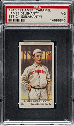 1909-1911 E91-C American Caramel James Delahanty PSA VG 3