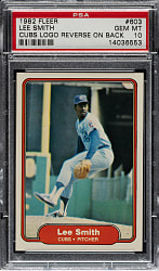 1982 Fleer #603 Lee Smith Rookie PSA GEM MINT 10