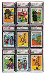 1974 Hanna-Barbera Magic Trick Cards PSA-Graded Collection (9)
