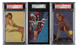 1945 Mutoscope "Artist Pin-Up Girls" PSA and SGC-Graded Trio