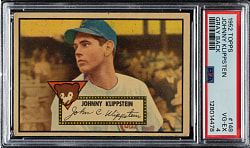 1952 Topps #148 Johnny Klippstein PSA VG-EX 4 - "Canadian" Gray Back