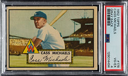 1952 Topps #178 Cass Michaels PSA VG-EX 4 - "Canadian" Gray Back