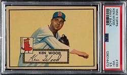1952 Topps #139 Ken Wood PSA VG+ 3.5 - "Canadian" Gray Back