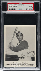 1963 Kahn's Wieners Gene Freese PSA MINT 9