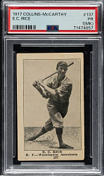 1917 E135 Collins-McCarthy #137 Sam Rice PSA POOR 1 (MK)