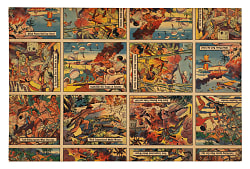 1942 R164 "War Gum" Uncut Partial Sheet with Parts of 16 Cards Showing