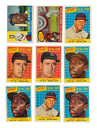 1958 to 1960 Topps Hall of Fame Collection (9): Ted Williams, Hank Aaron, Stan Musial, and Mickey Mantle