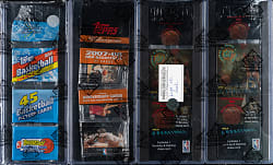 1992 to 2007 Topps Basketball Unopened Rack Pack Collection (4) All with Hall of Fame and Star Rookies Showing - BBCE
