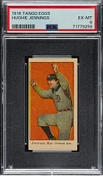 1916 Tango Brand Eggs Hughie Jennings PSA EX-MT 6