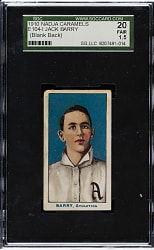 1910 E104-1 Nadja Caramels Jack Barry Blank Back SGC FAIR 20
