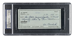 1995 Al Barlick Signed Check - PSA/DNA