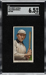 1909-1911 T206 White Border Simon Nichols Batting SGC EX/NM+ 6.5