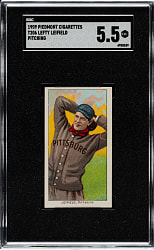 1909-1911 T206 White Border Lefty Leifield Pitching SGC EX+ 5.5