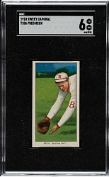 1909-1911 T206 White Border Fred Beck SGC EX/NM 6